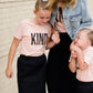 Girls Peach Graphic Tee