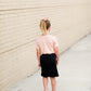 Girls Peach Graphic Tee