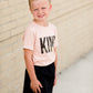 Girls Peach Graphic Tee