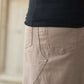 Modest girl's long khaki skirt. A-line insert for a flowy, fun look.