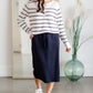 Andi Stripe Henley Sweatshirt Z Supply