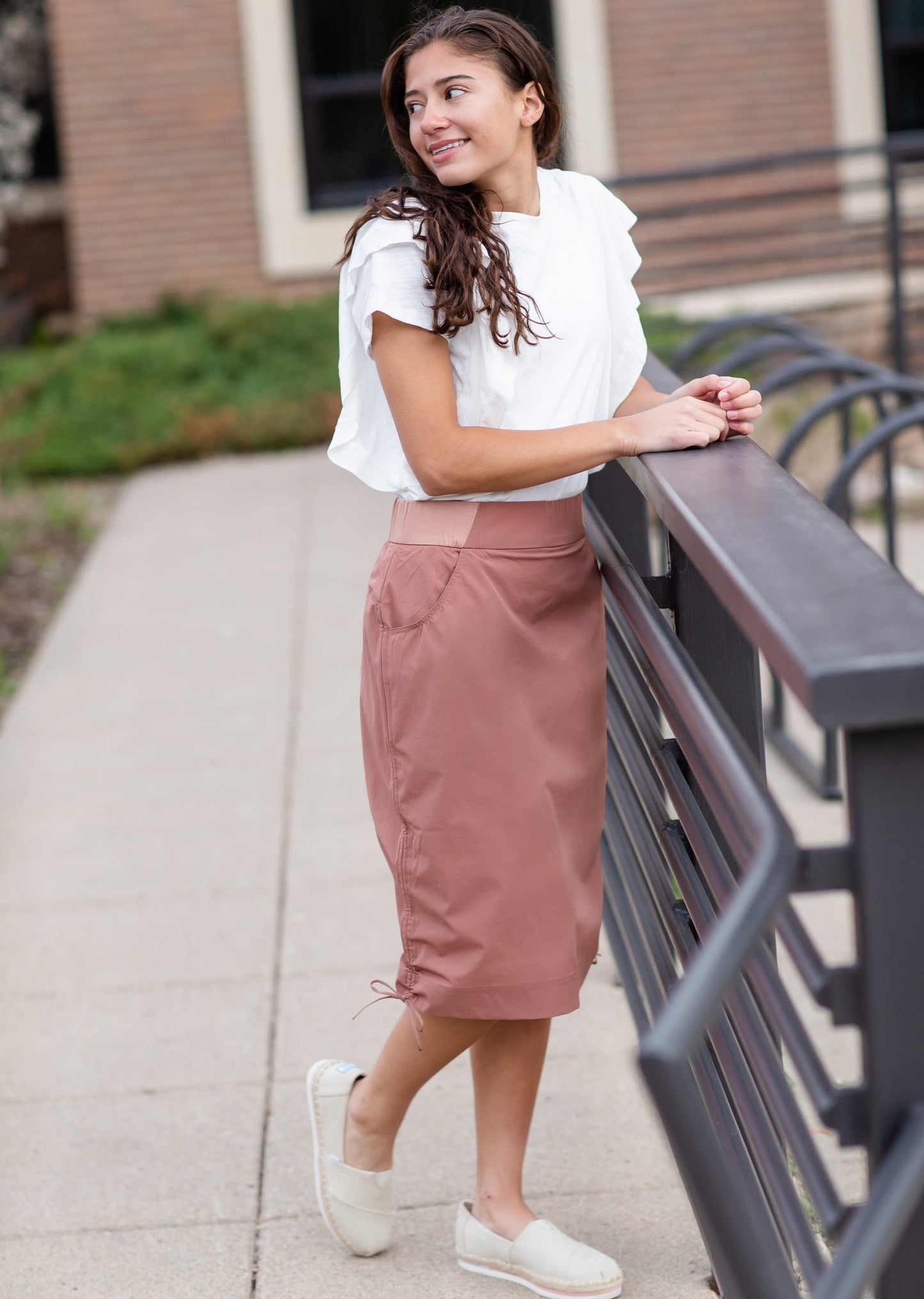 Andie Clay Side Cinch Hiking Skirt Skirts