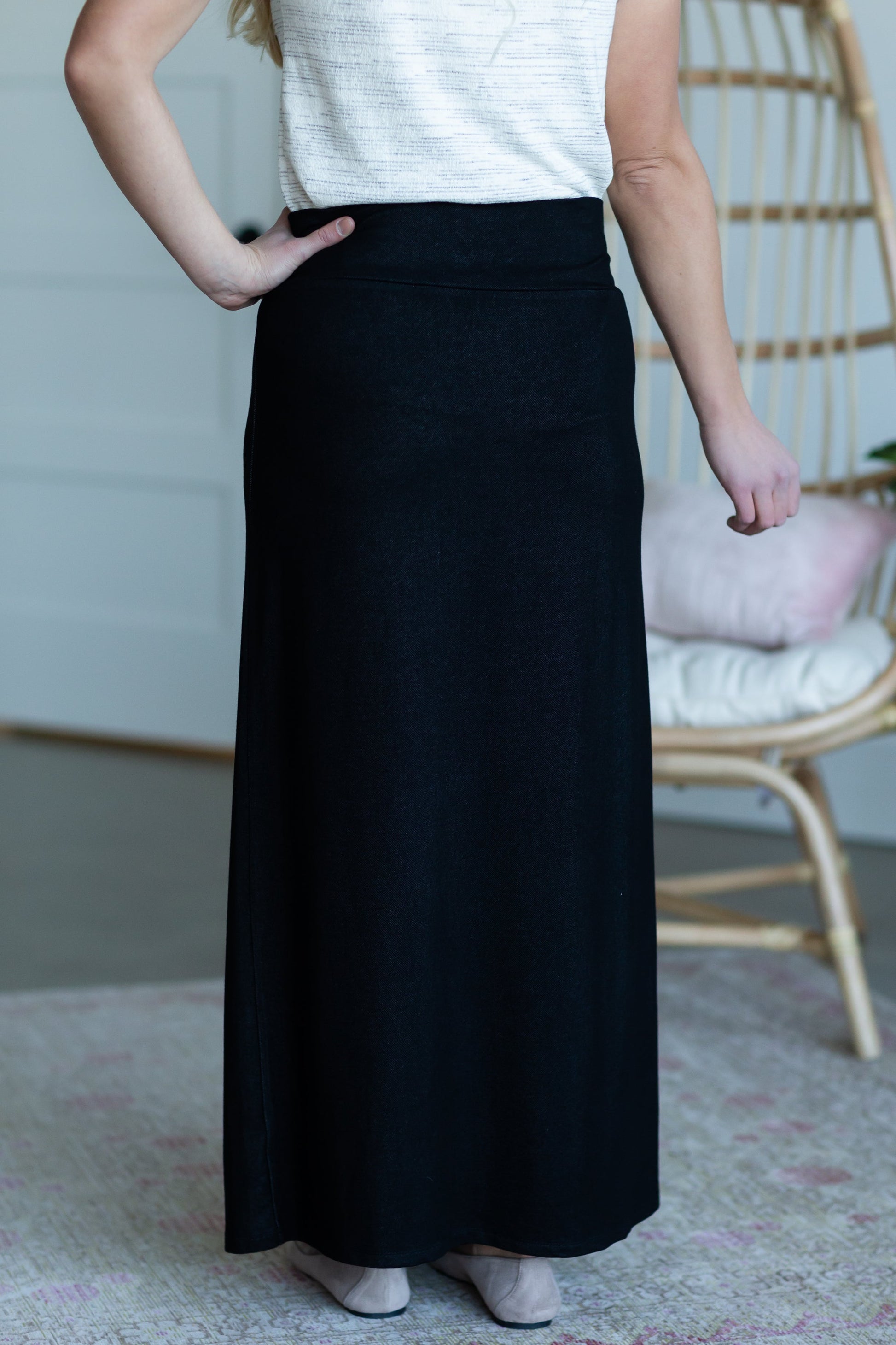 Angie Black Maxi Knit Skirt - FINAL SALE Skirts