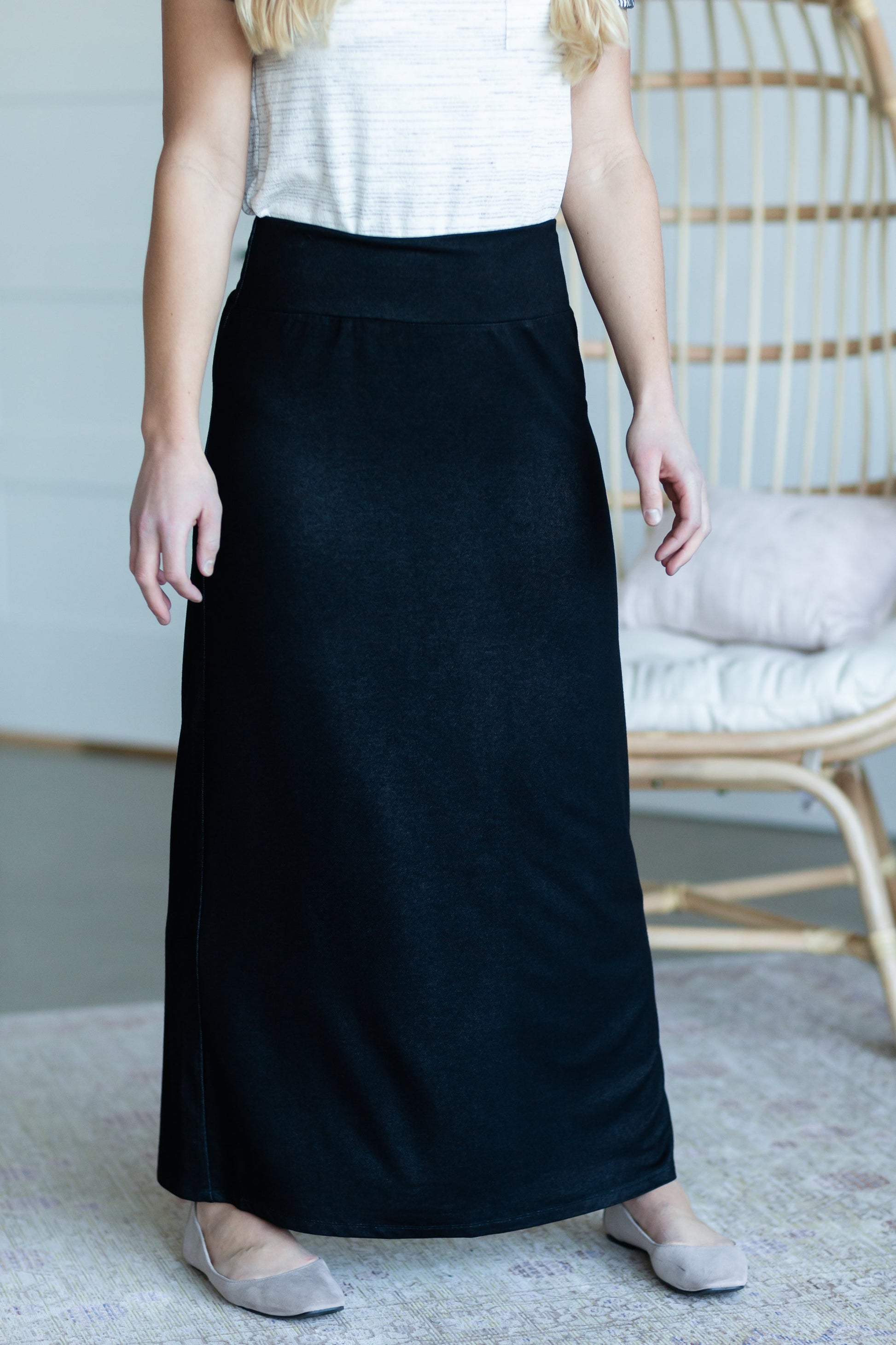 Angie Black Maxi Knit Skirt - FINAL SALE Skirts