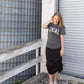 Anika Black Side Cinch Hiking Maxi Skirt Skirts