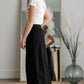 Anika Black Side Cinch Hiking Maxi Skirt Skirts Inherit