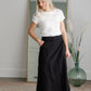 Anika Black Side Cinch Hiking Maxi Skirt Skirts Inherit
