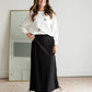 Anika Black Side Cinch Hiking Maxi Skirt Skirts Inherit