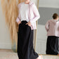 Anika Black Side Cinch Hiking Maxi Skirt Skirts Inherit