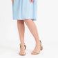 Taupe ankle strap block heel