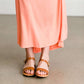 Girls ankle strap dress sandal in a tan color