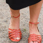 Ankle Strap Flat Brick Sandals - FINAL SALE Shoes