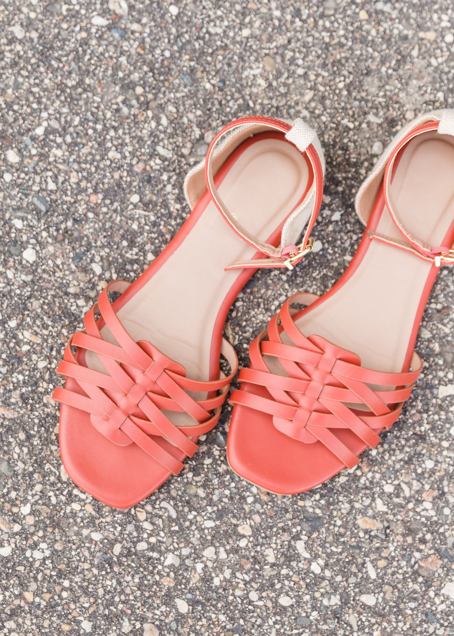 Ankle Strap Flat Brick Sandals - FINAL SALE Shoes