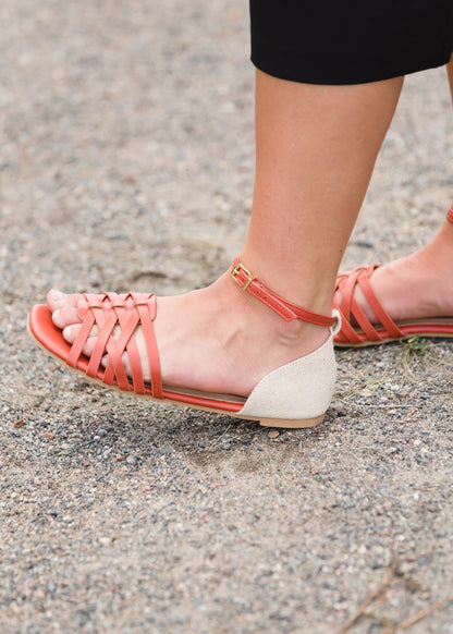 Ankle Strap Flat Brick Sandals - FINAL SALE Shoes