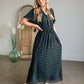 Anna Floral Flutter Sleeve Smocked Waist Maxi Dress - FINAL SALE Dresses