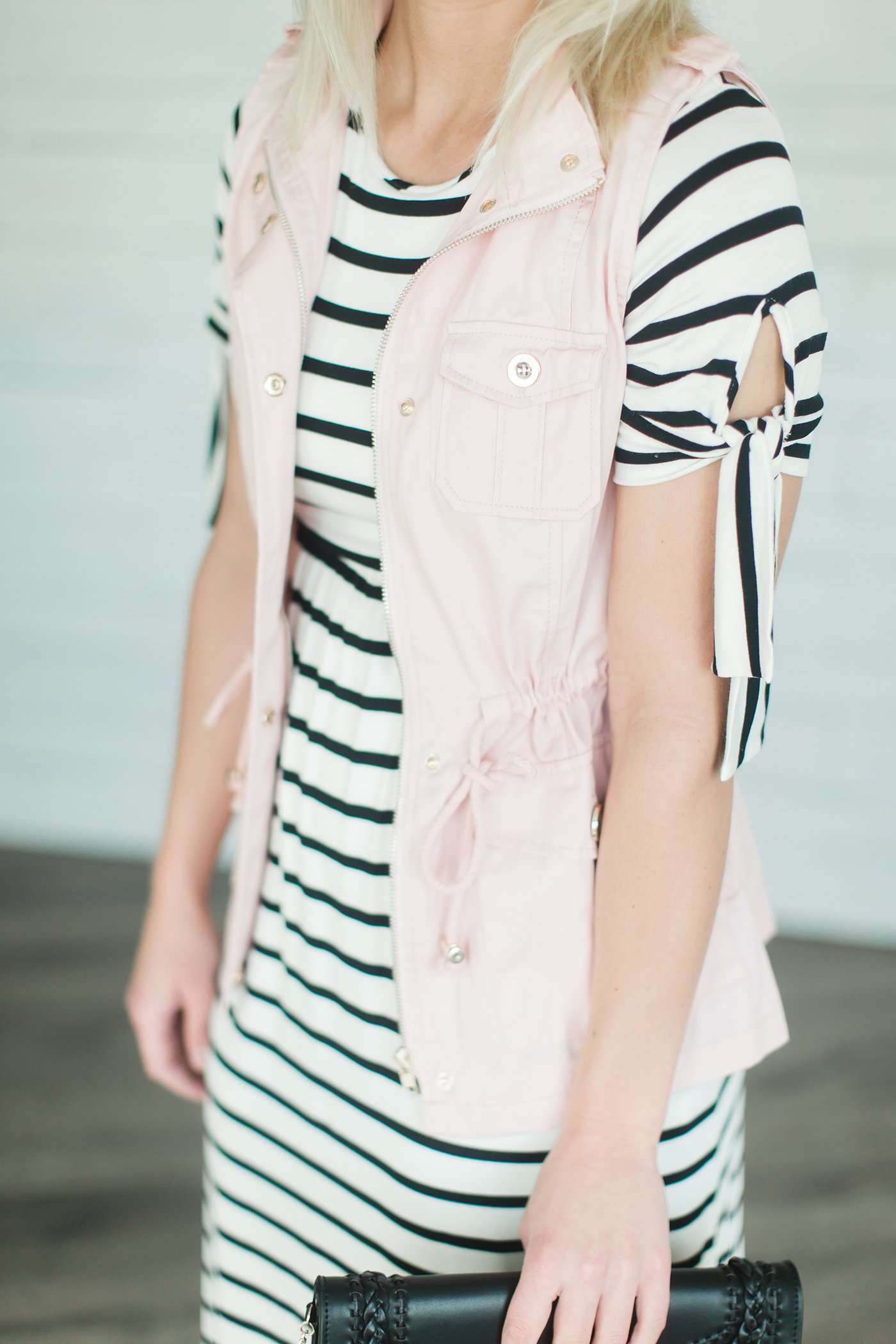 Anorak Utility Vest Tops Blush / S