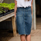 Anya Raw Hem Midi Denim Skirt - FINAL SALE Skirts