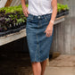 Anya Raw Hem Midi Denim Skirt - FINAL SALE Skirts