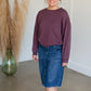 Anya Raw Hem Midi Denim Skirt Skirts Inherit Co.