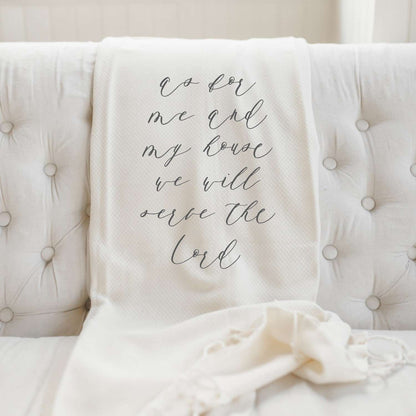 as for me and my house graphic throw blanket