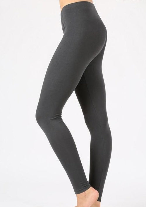 Ash Gray Basic Cotton Leggings - FINAL SALE Accessories