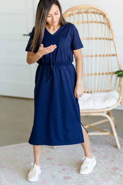 Ashley Navy Midi Dress - FINAL SALE Dresses