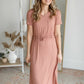 Ashley Stretch Waist Midi Dress Dresses Inherit Co. Clay / XS