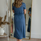 Ashley Stretch Waist Midi Dress Dresses Inherit Co.