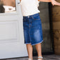 Girls asymmetrical denim jean skirt