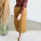 Aubrey Corduroy Back Zip Midi Skirt - FINAL SALE Skirts