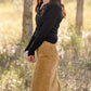 Aubrey Corduroy Back Zip Midi Skirt - FINAL SALE Skirts Inherit Co.