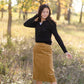 Aubrey Corduroy Back Zip Midi Skirt - FINAL SALE Skirts Inherit Co.