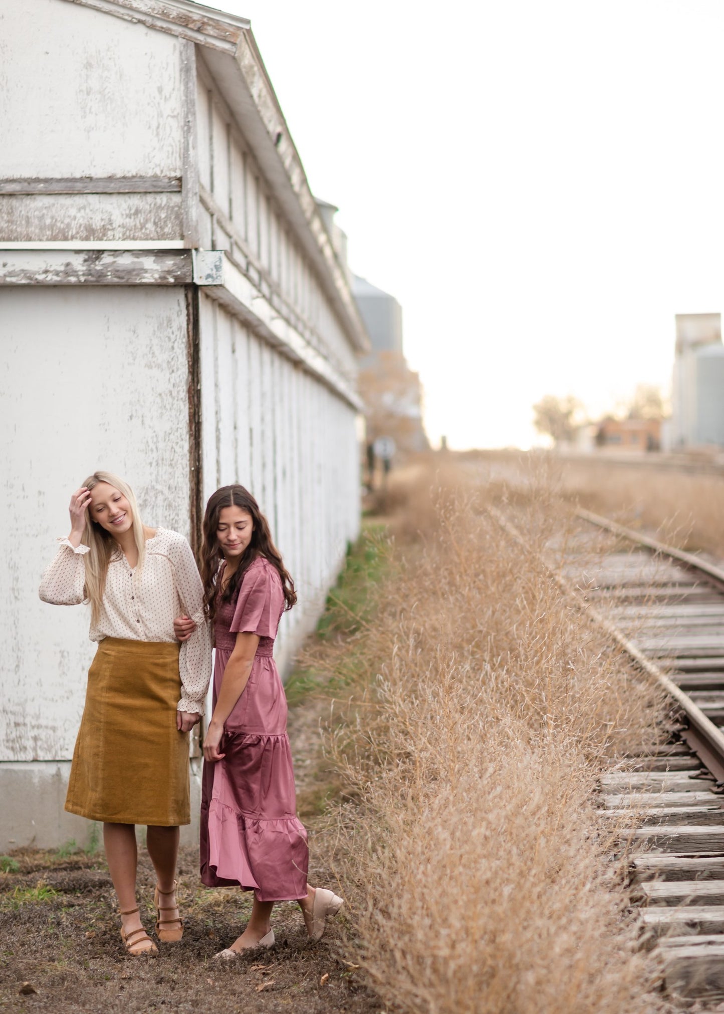 Aubrey Corduroy Back Zip Midi Skirt - FINAL SALE Skirts Inherit Co.