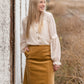 Aubrey Corduroy Back Zip Midi Skirt - FINAL SALE Skirts Inherit Co.