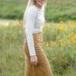 Aubrey Corduroy Back Zip Midi Skirt Skirts Inherit Co.