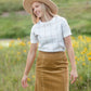 Aubrey Corduroy Back Zip Midi Skirt Skirts Inherit Co.