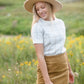 Aubrey Corduroy Back Zip Midi Skirt Skirts Inherit Co.
