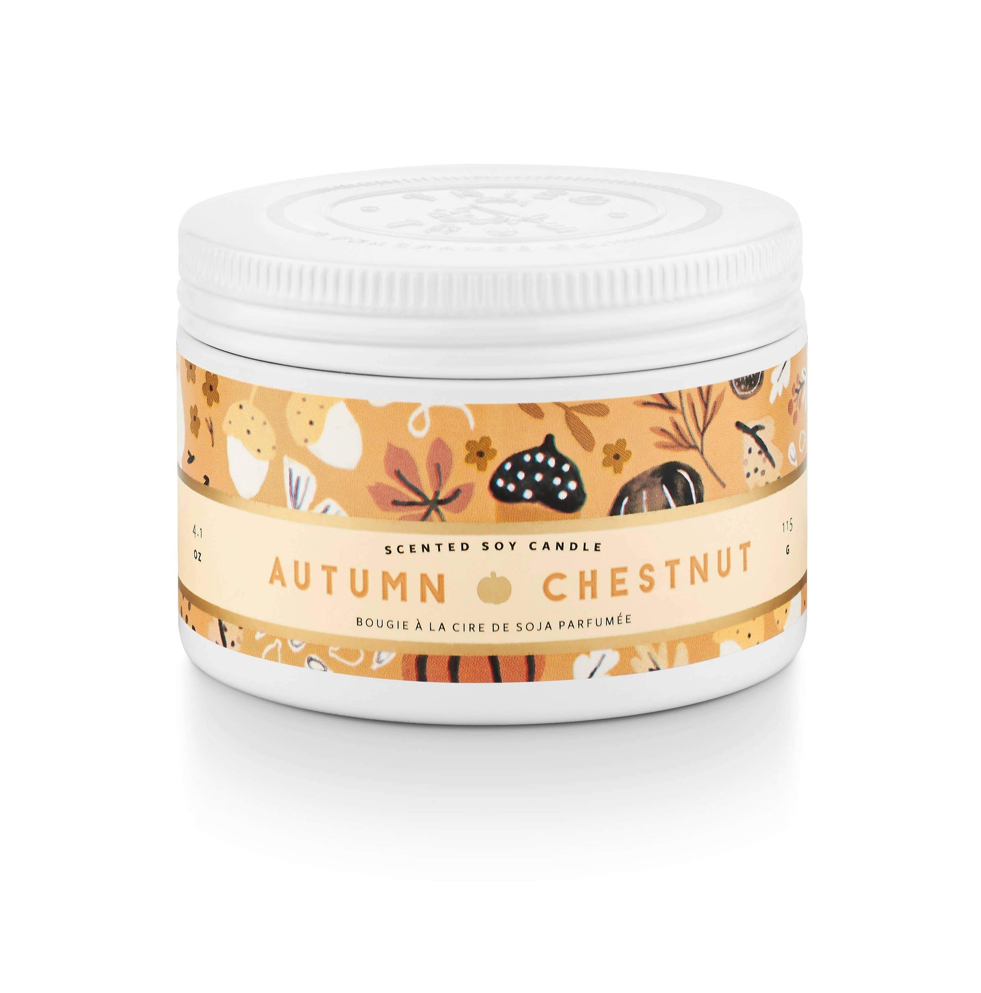Autumn Chestnut Soy Tin Candle - FINAL SALE Home & Lifestyle