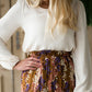 Autumn Floral Mustard Midi Skirt - FINAL SALE Skirts