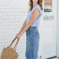 Avri Button Up Distressed Midi Jean Skirt - FINAL SALE Skirts
