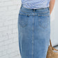 Avri Button Up Distressed Midi Jean Skirt - FINAL SALE Skirts