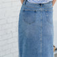 Avri Button Up Distressed Midi Jean Skirt - FINAL SALE Skirts