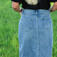 Avri Button Up Distressed Midi Jean Skirt - FINAL SALE Skirts