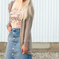 Avri Button Up Distressed Midi Jean Skirt - FINAL SALE Skirts
