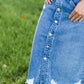 Avri Button Up Distressed Midi Jean Skirt - FINAL SALE Skirts