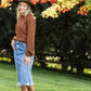 Avri Button Up Distressed Midi Jean Skirt - FINAL SALE Skirts