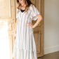 Aztec Print Smocking Midi Dress Dresses Hem & Thread