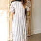 Aztec Print Smocking Midi Dress Dresses Hem & Thread