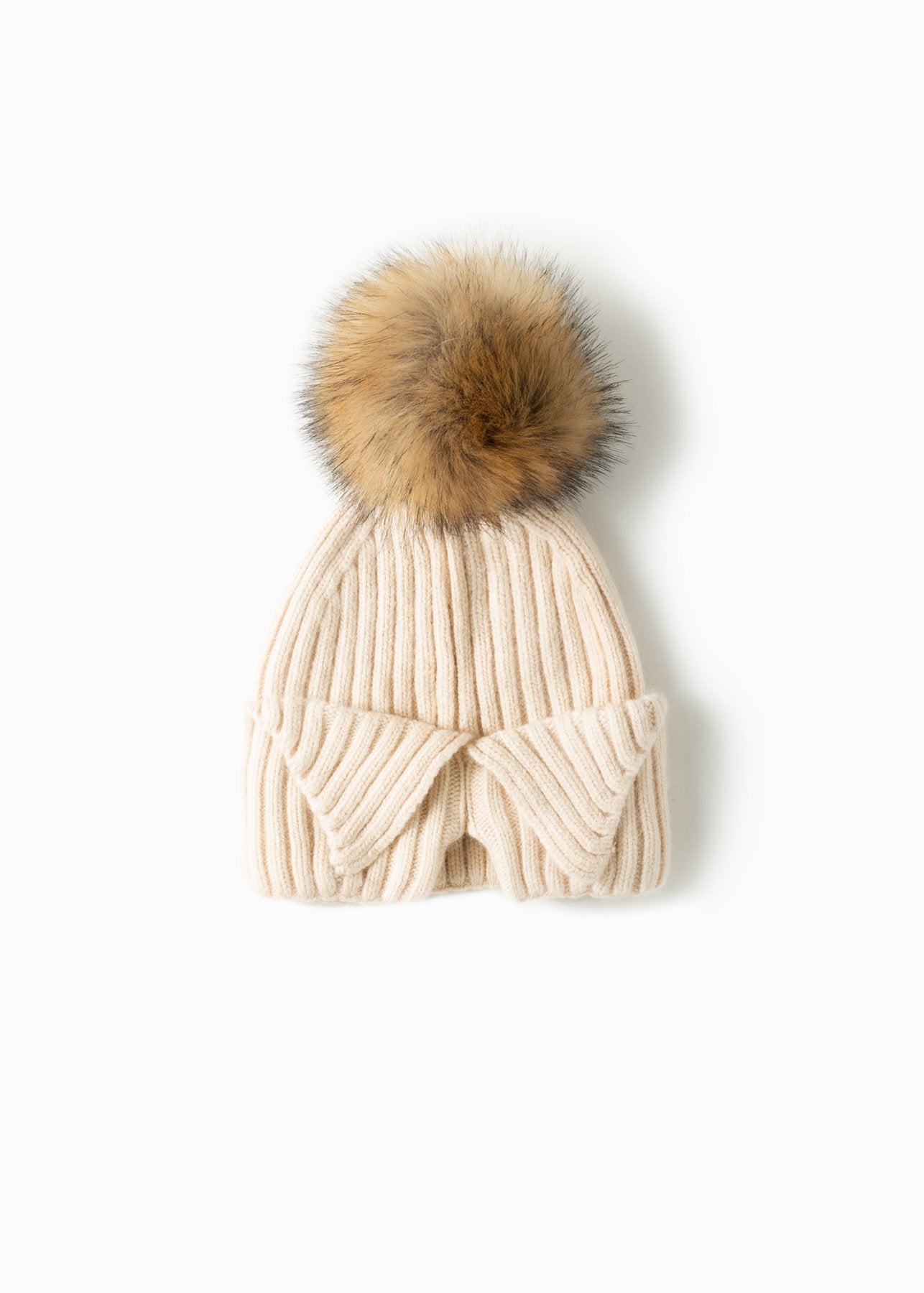 Back Bun/Ponytail Pom Pom Hat - FINAL SALE Accessories