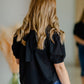 Back Tie Puff Sleeve Blouse Shirt Grade & Gather